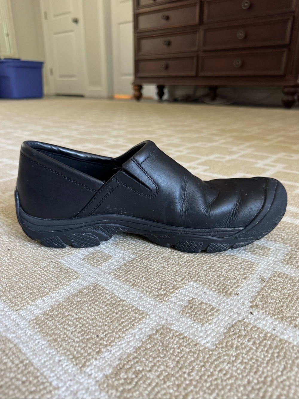 KEEN Canteen Leather Slip-On Clogs Black Comfort Work Shoes Men’s 9.5 - Picture 5 of 13